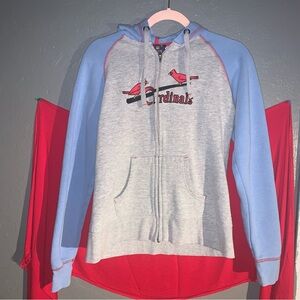 Cardinals blue and grey zip up. Possibly Size S/M.